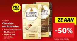 Lidl Chocolade met hazelnoten aanbieding