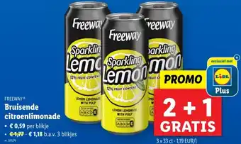 Lidl Bruisende citroenlimonade aanbieding