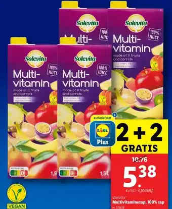 Lidl Multivitaminesap, 100% sap aanbieding