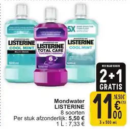 Cora Listerine mondwater aanbieding