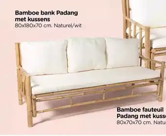 Xenos Bamboe bank padang met kussens aanbieding