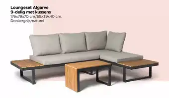 Xenos Loungeset algarve 9 delig met kussens aanbieding