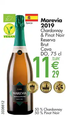 Cora Marevia 2019 chardonnay & pinot noir reserva brut cava aanbieding