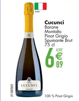 Cora Cucunci barone montalto pinot grigio spumante brut aanbieding