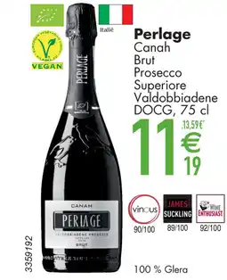 Cora Perlage Canah Brut Prosecco Superiore Valdobbiadene DOCG aanbieding