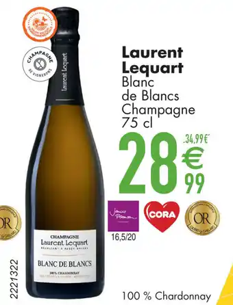 Cora Laurent lequart blanc de blancs champagne aanbieding