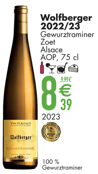 Cora Wolfberger 2022/23 Gewurztraminer Zoet Alsace aanbieding