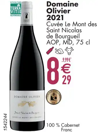 Cora Domaine Olivier 2021 Cuvée Le Mont des Olivier Saint Nicolas de Bourgueil aanbieding