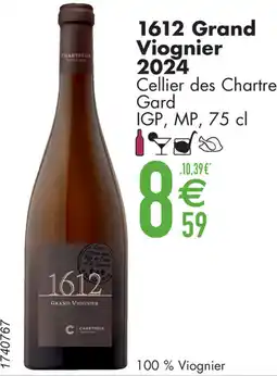 Cora 1612 Grand Viognier 2024 Cellier des Chartreux Gard aanbieding