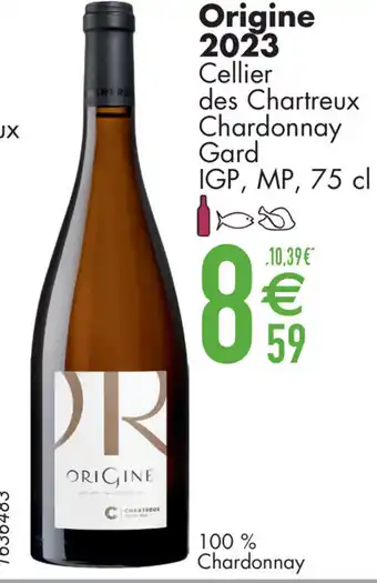 Cora Origine 2023 Cellier des Chartreux Chardonnay Gard aanbieding