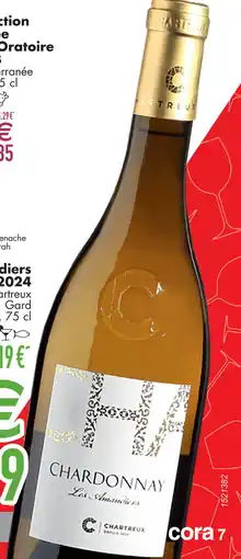 Cora Les Amandiers 2024 Cellier des Chartreux Chardonnay, Gard IGP, MP aanbieding