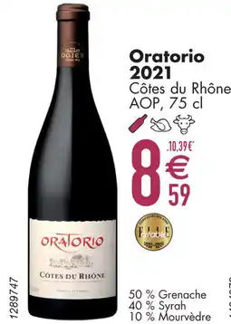 Cora Oratorio 2021 Côtes du Rhône AOP, aanbieding