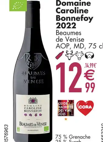 Cora Domaine Caroline Bonnefoy 2022 Beaumes de Venise AOP, MD aanbieding