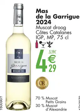 Cora Mas de la Garrigue 2024 Muscat droog Côtes Catalanes IGP, MP aanbieding