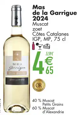 Cora Mas de la Garrigue 2024 Muscat zoet Côtes Catalanes IGP, MP aanbieding