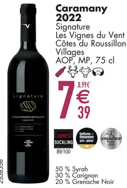 Cora Caramany 2022 Signature Les Vignes du Vent Côtes du Roussillon Villages aanbieding