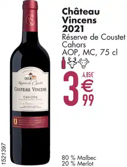 Cora Château Vincens 2021 Réserve de Coustet Cahors AOP, MC aanbieding