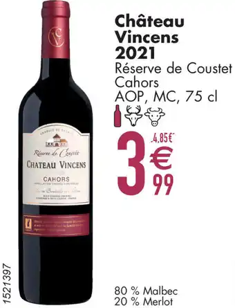 Cora Château Vincens 2021 Réserve de Coustet Cahors AOP, MC aanbieding