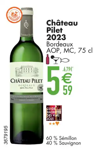 Cora Château Pilet 2023 Bordeaux AOP, MC, aanbieding