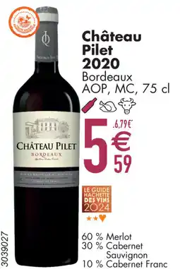 Cora Château Pilet 2020 Bordeaux AOP, MC aanbieding