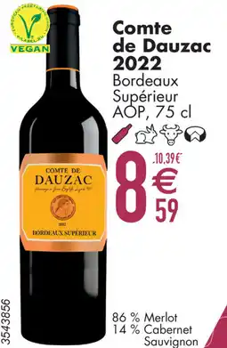 Cora Comte de Dauzac 2022 Bordeaux Supérieur AOP aanbieding