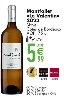 Cora Montfollet Le Valentin 2023 Blaye Côtes de Bordeaux AOP aanbieding