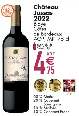 Cora Château Jussas 2022 Blaye Côtes de Bordeaux AOP, MP aanbieding