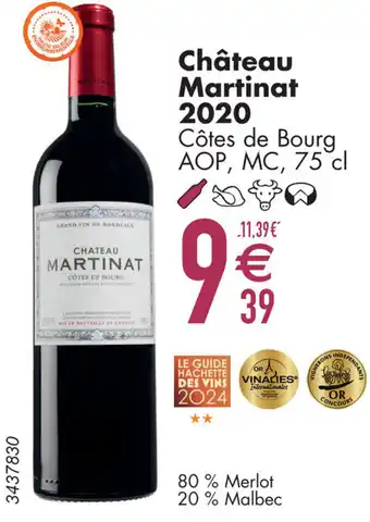 Cora Château Martinat 2020 Côtes de Bourg AOP, MC aanbieding