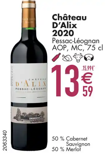 Cora Château D'Alix 2020 Pessac-Léognan AOP, MC aanbieding