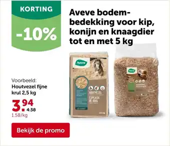 AVEVE Houtvezel fijne krul 2,5 kg aanbieding