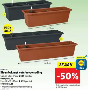 Lidl Bloembak met waterbevoorrading aanbieding