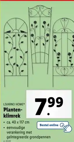 Lidl Planten- klimrek aanbieding