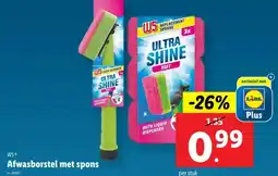 Lidl Afwasborstel met spons aanbieding