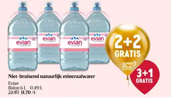 Delhaize Niet-bruisend natuurlijk mineraalwater aanbieding