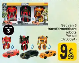 Cora Set van 3 transformeerbare robots Per set aanbieding