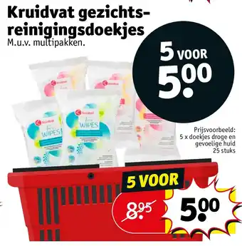 Kruidvat Kruidvat gezichtsreinigingsdoekjes aanbieding