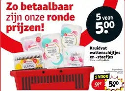 Kruidvat Kruidvat wattenschijfjes en -staafjes aanbieding