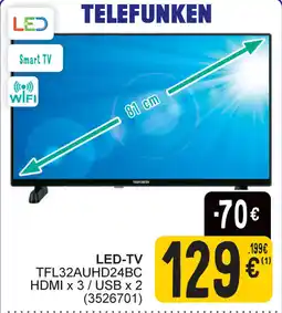 Cora Telefunken LED TV aanbieding