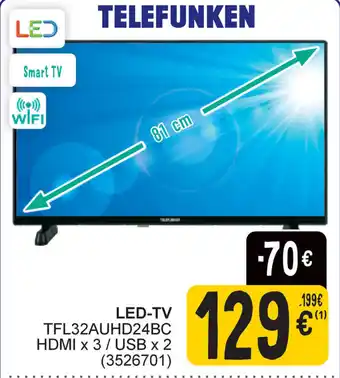 Cora Telefunken LED TV aanbieding