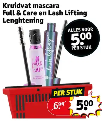 Kruidvat Kruidvat mascara Full & Care en Lash Lifting Lenghtening aanbieding