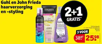 Kruidvat Guhl en John Frieda haarverzorging en -styling aanbieding