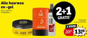 Kruidvat Alle haarwax en -gel aanbieding