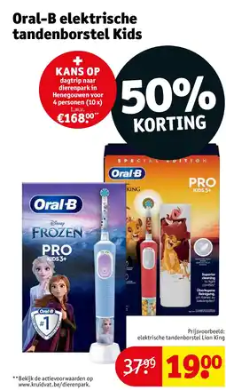 Kruidvat Oral-B elektrische tandenborstel Kids aanbieding