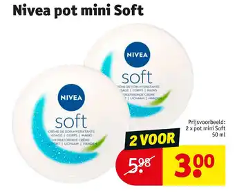 Kruidvat Nivea pot mini Soft aanbieding