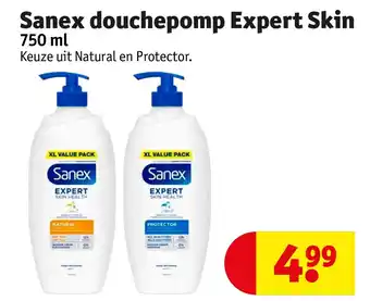 Kruidvat Sanex douchepomp Expert Skin aanbieding