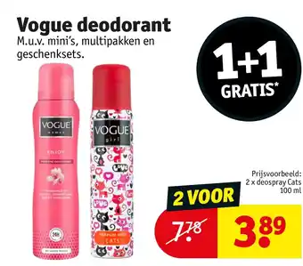 Kruidvat Vogue deodorant aanbieding