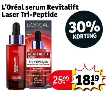 Kruidvat L’Oréal serum Revitalift Laser Tri-Peptide aanbieding