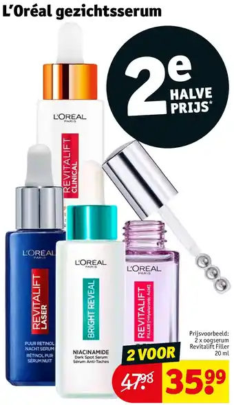 Kruidvat L’Oréal gezichtsserum aanbieding