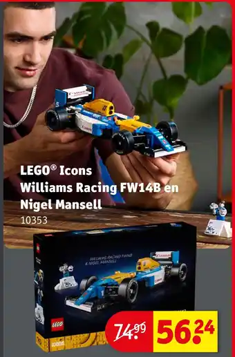 Kruidvat LEGO Icons Williams Racing FW14B en Nigel Mansell aanbieding