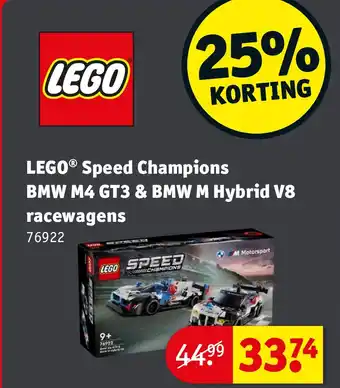 Kruidvat LEGO Speed Champions BMW M4 GT3 & BMW M Hybrid V8 racewagens aanbieding